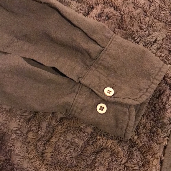 Vintage Mid-1990s Recess Cotton Flannel Cropped Shirt w Chenille Design Size L - Picture 7 of 7